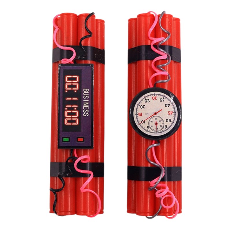 Halloween Atrapa Laski Dynamitu z Zegarem TNT