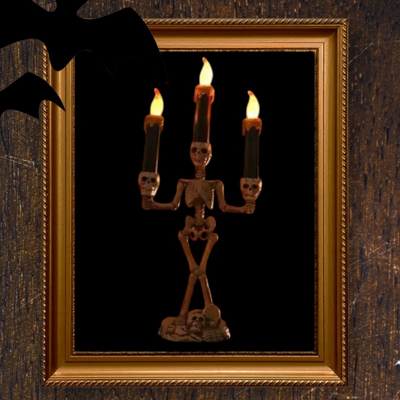Świecznik Szkielet Dekoracja Halloween