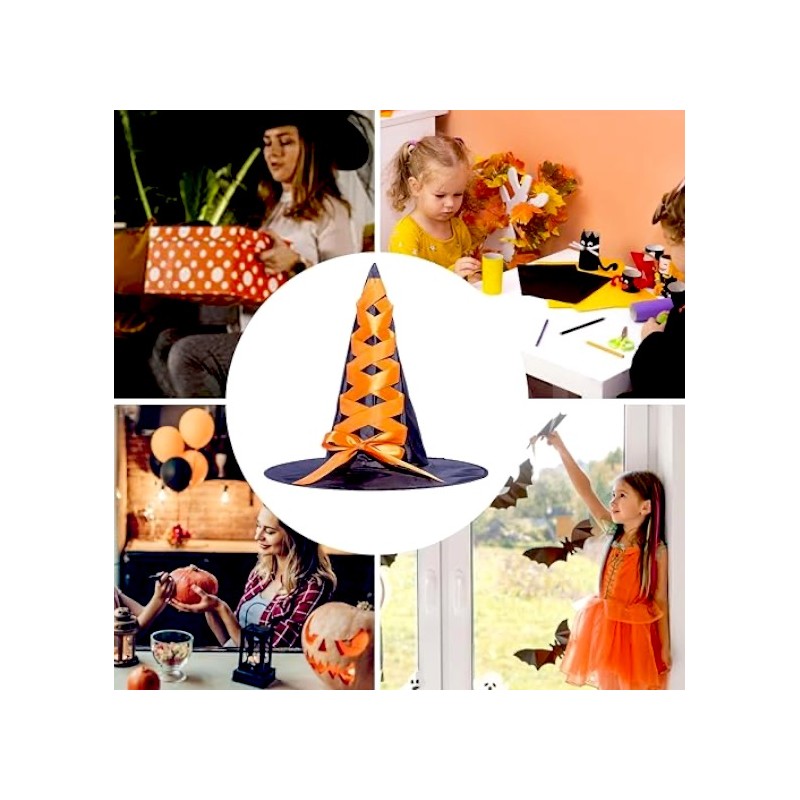 Czarno-pomarańczowy Zestaw Wiedźma dynia czarownica halloween
