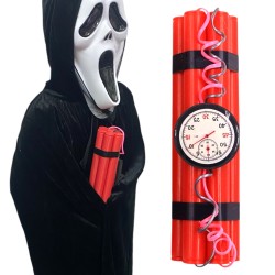 Halloween Atrapa Laski Dynamitu z Zegarem TNT