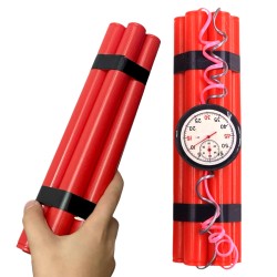 Halloween Atrapa Laski Dynamitu z Zegarem TNT