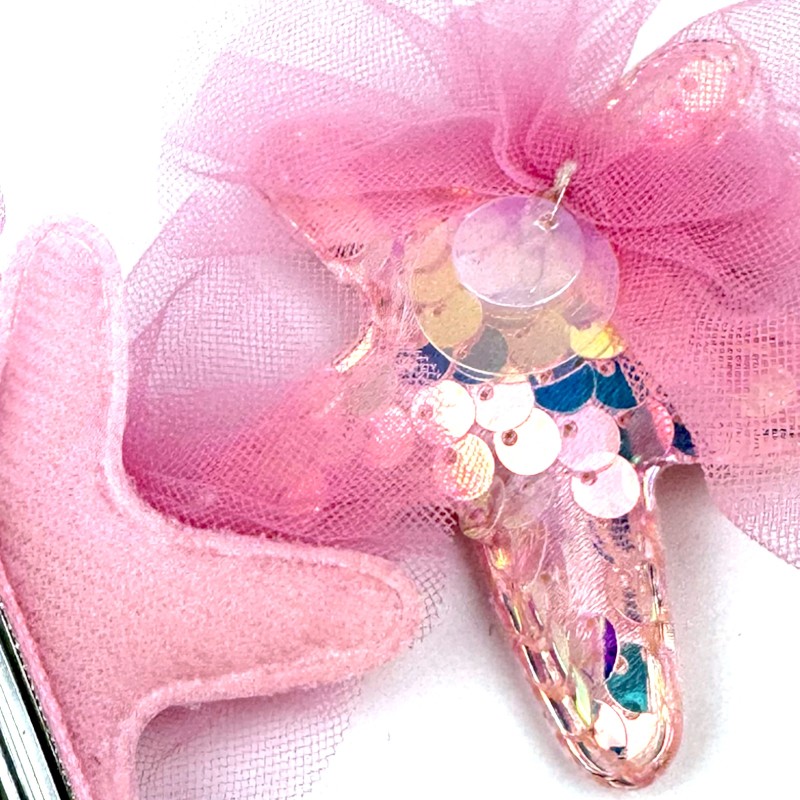 Spinka Rozgwiazda z Cekinami i Tiulową Ozdobą Syrenka perłowa