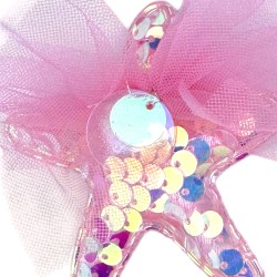 Spinka Rozgwiazda z Cekinami i Tiulową Ozdobą Syrenka perłowa