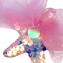 Spinka Rozgwiazda z Cekinami i Tiulową Ozdobą Syrenka perłowa