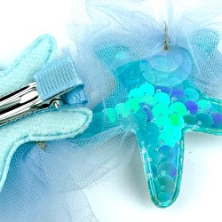 Spinka Rozgwiazda z Cekinami i Tiulową Ozdobą Syrenka perłowa