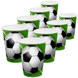 Kubeczki papierowe piłka nożna sportowe Futbol 8szt
