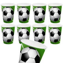 Kubeczki papierowe piłka nożna sportowe Futbol 8szt
