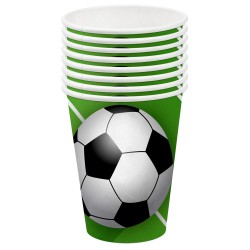 Kubeczki papierowe piłka nożna sportowe Futbol 8szt