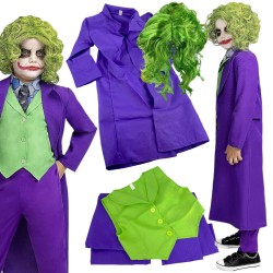 Kostium Joker dla Dzieci Strój Zestaw z peruką