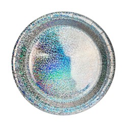 Zestaw talerzyki Kubeczki jednorazowe papierowe HOLO 12szt