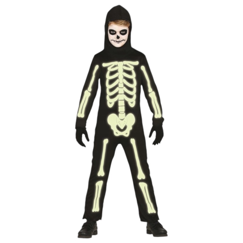 Kostium FLUO świecącego w ciemności szkieletu Strój kościotrup