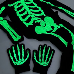 Kostium FLUO świecącego w ciemności szkieletu Strój kościotrup