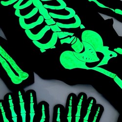 Kostium FLUO świecącego w ciemności szkieletu Strój kościotrup
