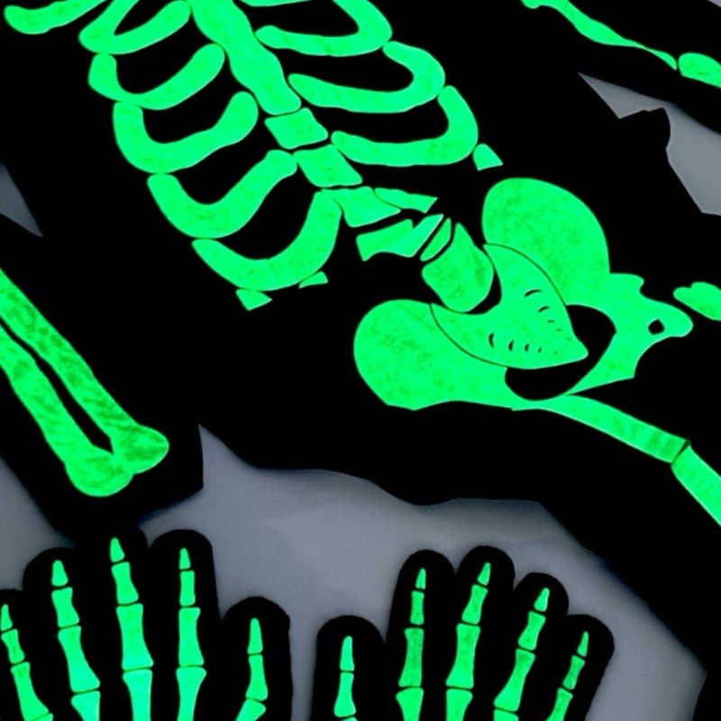 Kostium FLUO świecącego w ciemności szkieletu Strój kościotrup