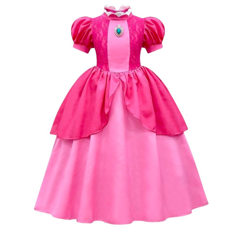 Kostium Peach Princess dla Dziewczynki z Medalionem