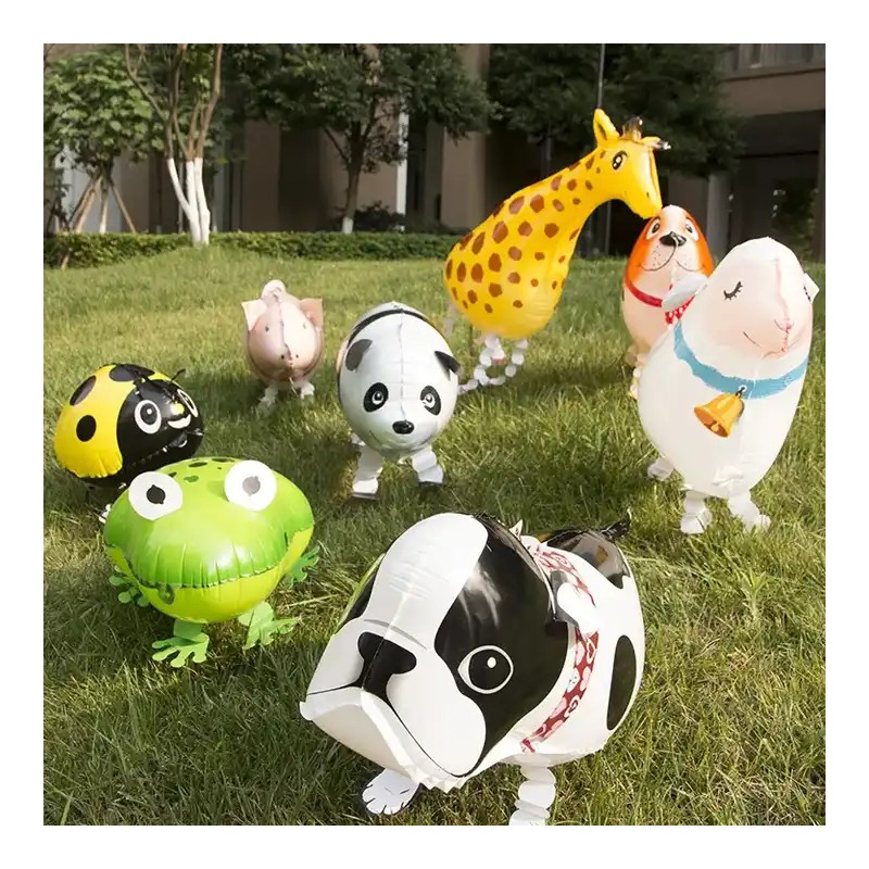 Balon spacerowy Świnka z wstążką i nóżkami