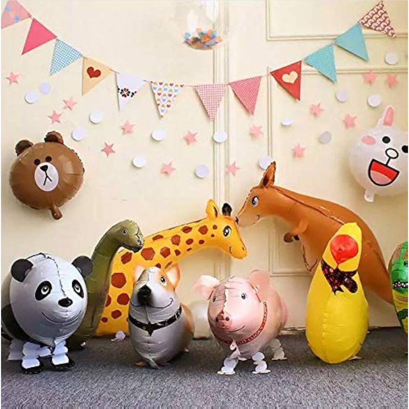 Balon spacerowy Świnka z wstążką i nóżkami