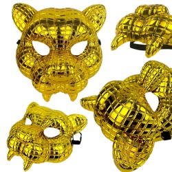 Złota maska pantera 18x20 cm