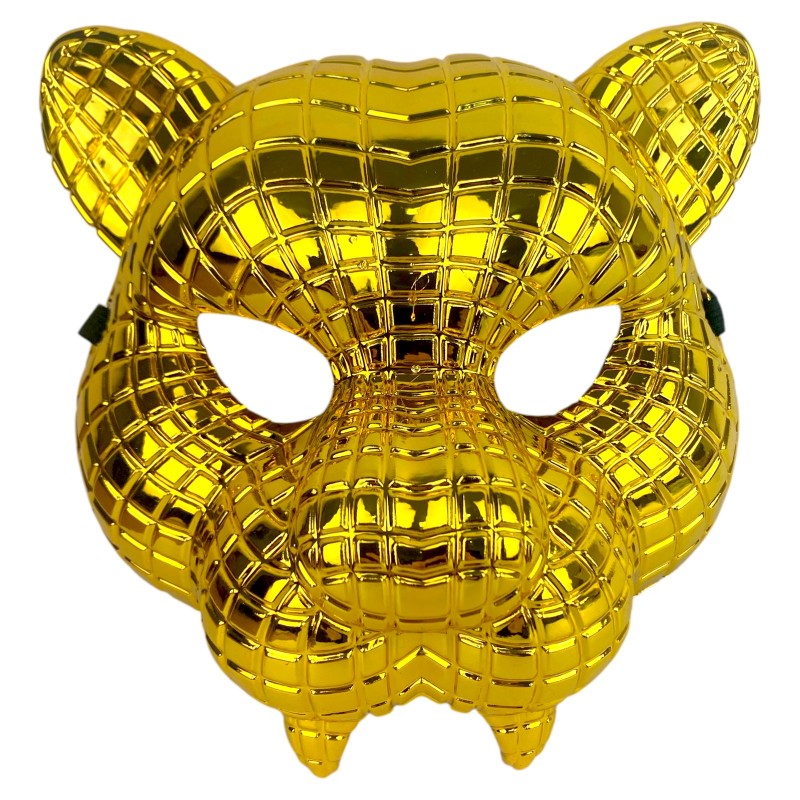 Złota maska pantera 18x20 cm