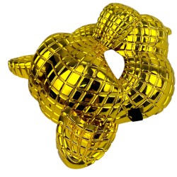 Złota maska pantera 18x20 cm