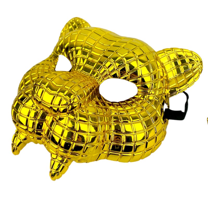 Złota maska pantera 18x20 cm