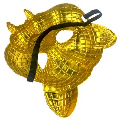 Złota maska pantera 18x20 cm