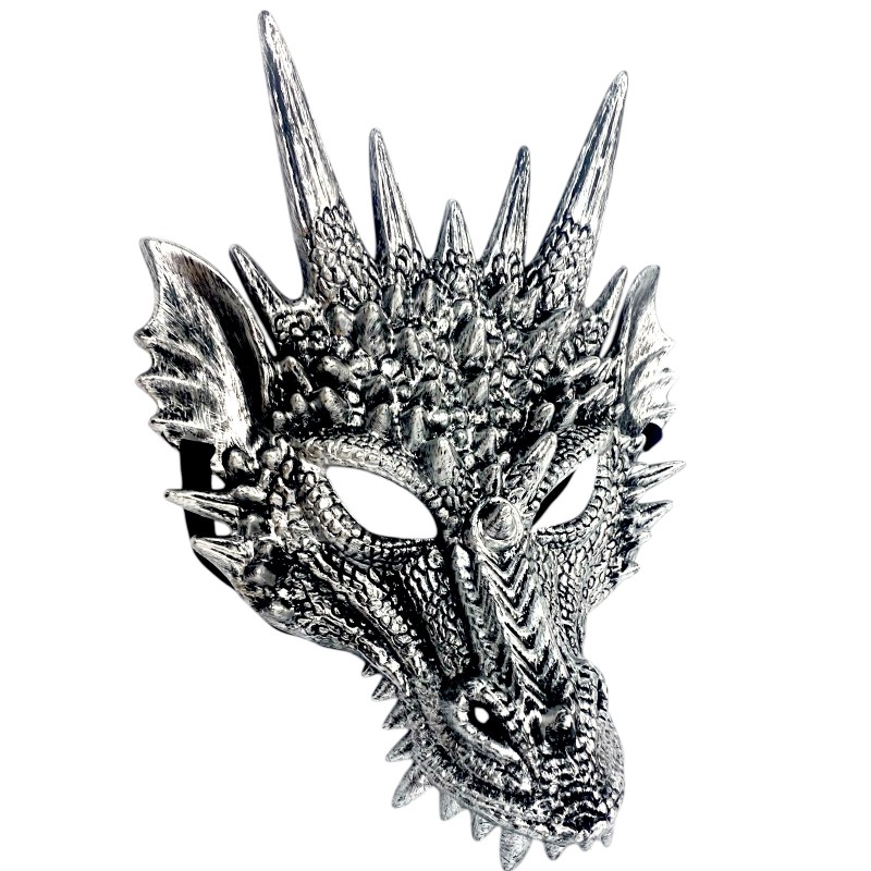 Maska 3D Smoka z Rogami Cosplay