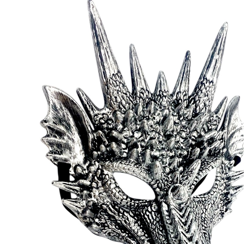 Maska 3D Smoka z Rogami Cosplay