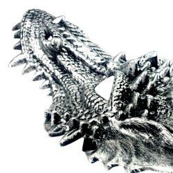 Maska 3D Smoka z Rogami Cosplay