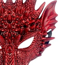 Maska 3D Smoka z Rogami Cosplay