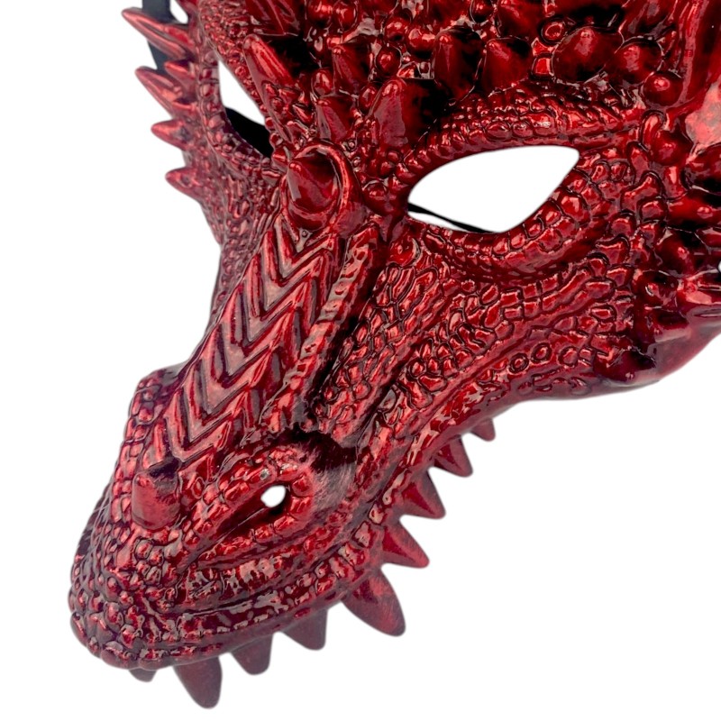 Maska 3D Smoka z Rogami Cosplay