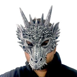 Maska 3D Smoka z Rogami Cosplay