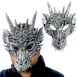 Maska 3D Smoka z Rogami Cosplay