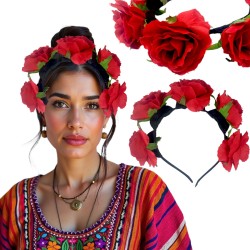 Opaska z Kwiatami Czerwone...