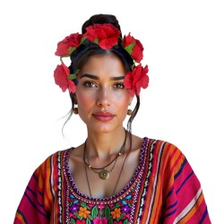 Opaska z Kwiatami Czerwone Róże Frida