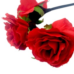 Opaska z Kwiatami Czerwone Róże Frida