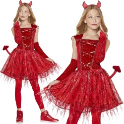 Kostium Diabełka Red Devil dla Dziewczynki