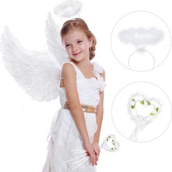 Zestaw Aniołka skrzydełka Aureolka Różdżka Aniołek Jasełka