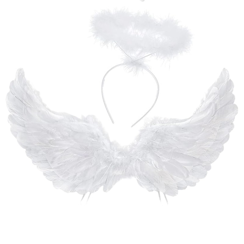 Zestaw Aniołka skrzydełka Aureolka Różdżka Aniołek Jasełka