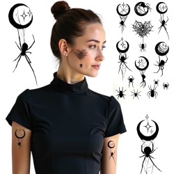 Tatuaże czarne pająki pająk do Charakteryzacji Halloween