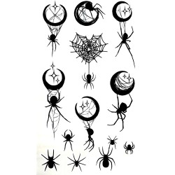 Tatuaże czarne pająki pająk do Charakteryzacji Halloween