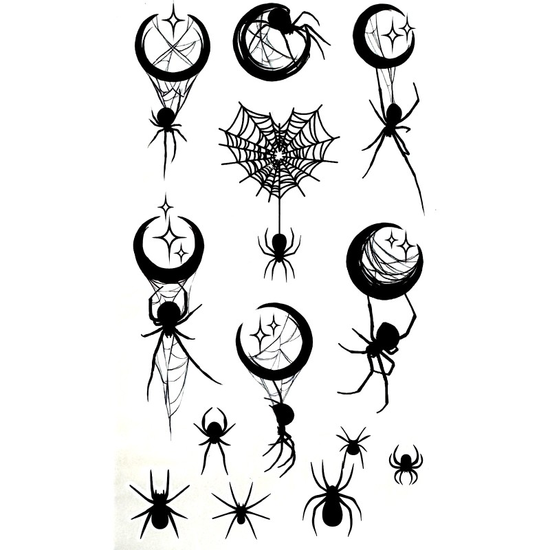 Tatuaże czarne pająki pająk do Charakteryzacji Halloween