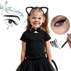 Kostium Małego Kotka 3-10 lat Zestaw z Kredką i Akcesoriami