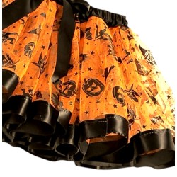 Zestaw Strój Halloween Spódniczka Dynia opaska Lampion