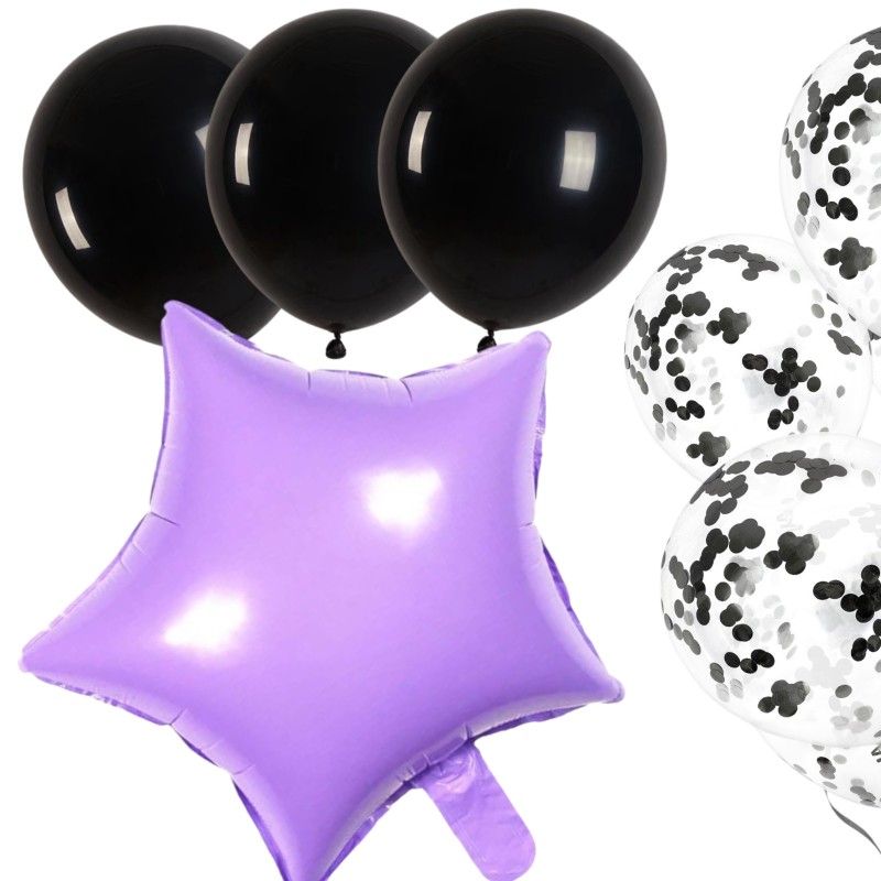 Zestaw Balonów Urodzeniowych Kuromi z Cyfrą Anime