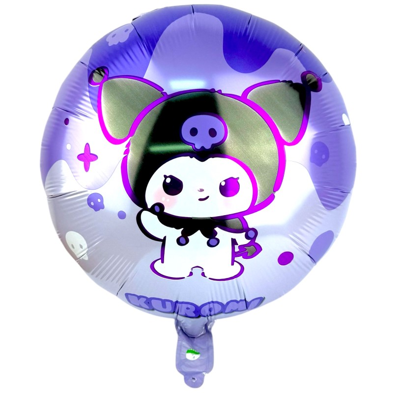 Balon Foliowy okrągły Fioletowy dwustronny Kuromi 45cm