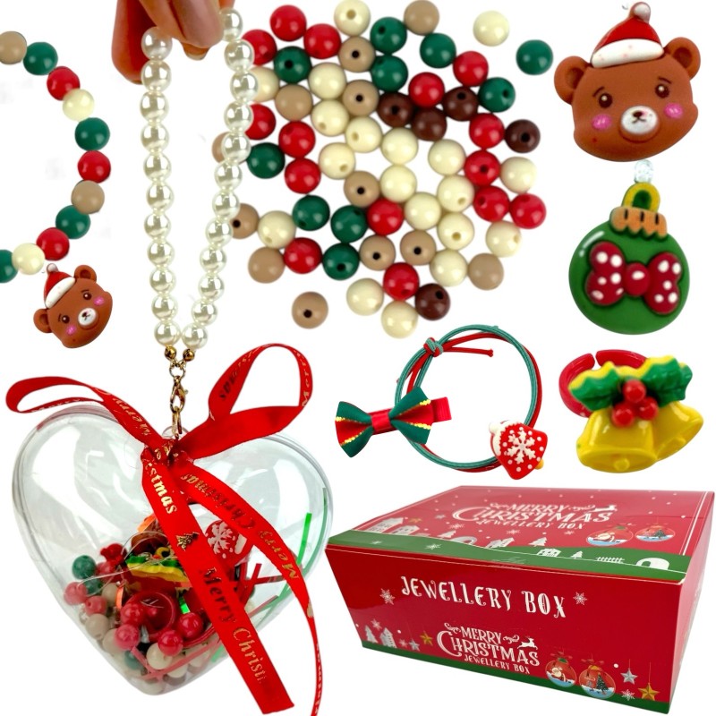 Świąteczny Zestaw Biżuterii DIY Zawieszki Bombki