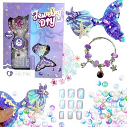 Biżuteria Syrenka - Magiczny Zestaw DIY 48 Elementów
