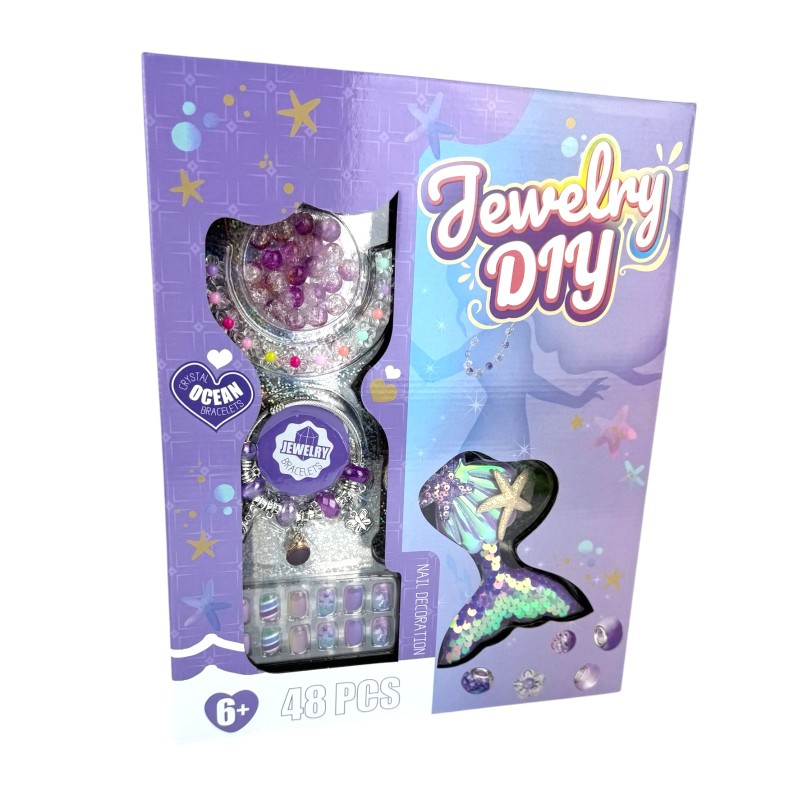 Biżuteria Syrenka - Magiczny Zestaw DIY 48 Elementów
