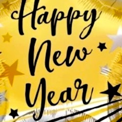 Balon foliowy złota gwiazda Happy New Year 45cm